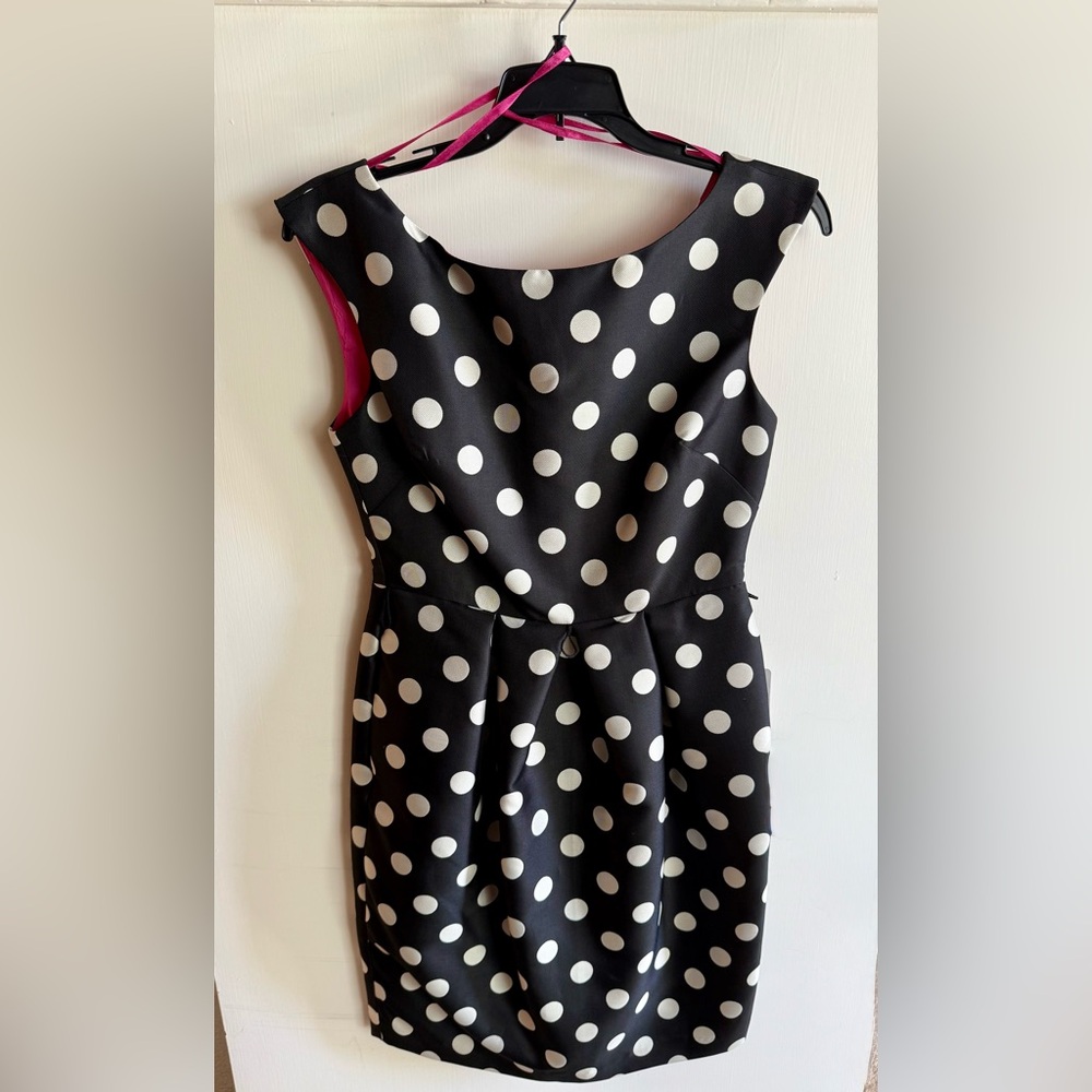 Eliza J Vibrant Polka Dot Dress